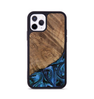 iPhone 11 Pro Wood Phone Case - Flss (Blue, 730869)