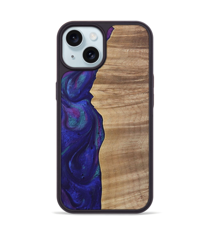 iPhone 15 Wood Phone Case - Dessa (Purple, 730872)