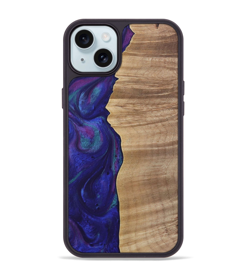 iPhone 15 Plus Wood Phone Case - Dessa (Purple, 730872)