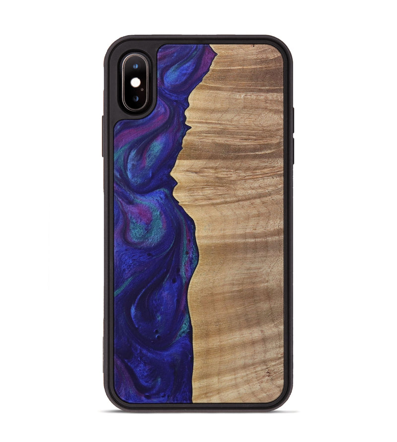 iPhone Xs Max Wood Phone Case - Dessa (Purple, 730872)