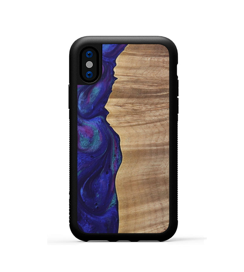 iPhone Xs Wood Phone Case - Dessa (Purple, 730872)