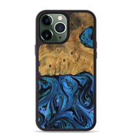 iPhone 13 Pro Max Wood Phone Case - Charly (Blue, 730873)