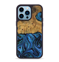 iPhone 14 Pro Max Wood Phone Case - Charly (Blue, 730873)