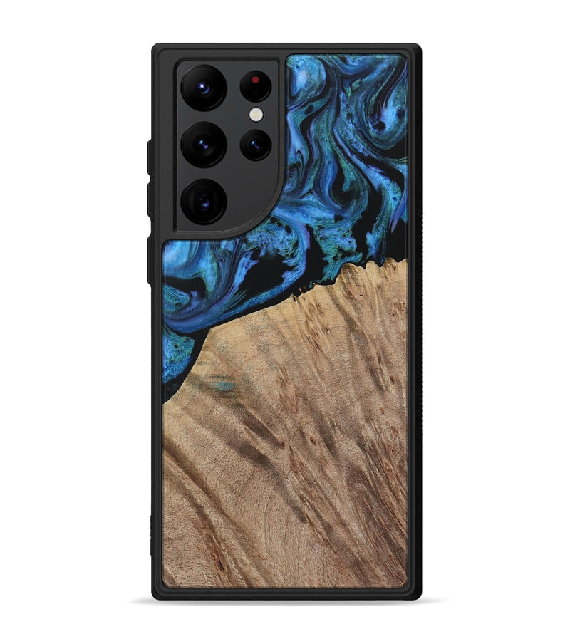 Galaxy S22 Ultra Wood Phone Case - Flying (Blue, 730874)