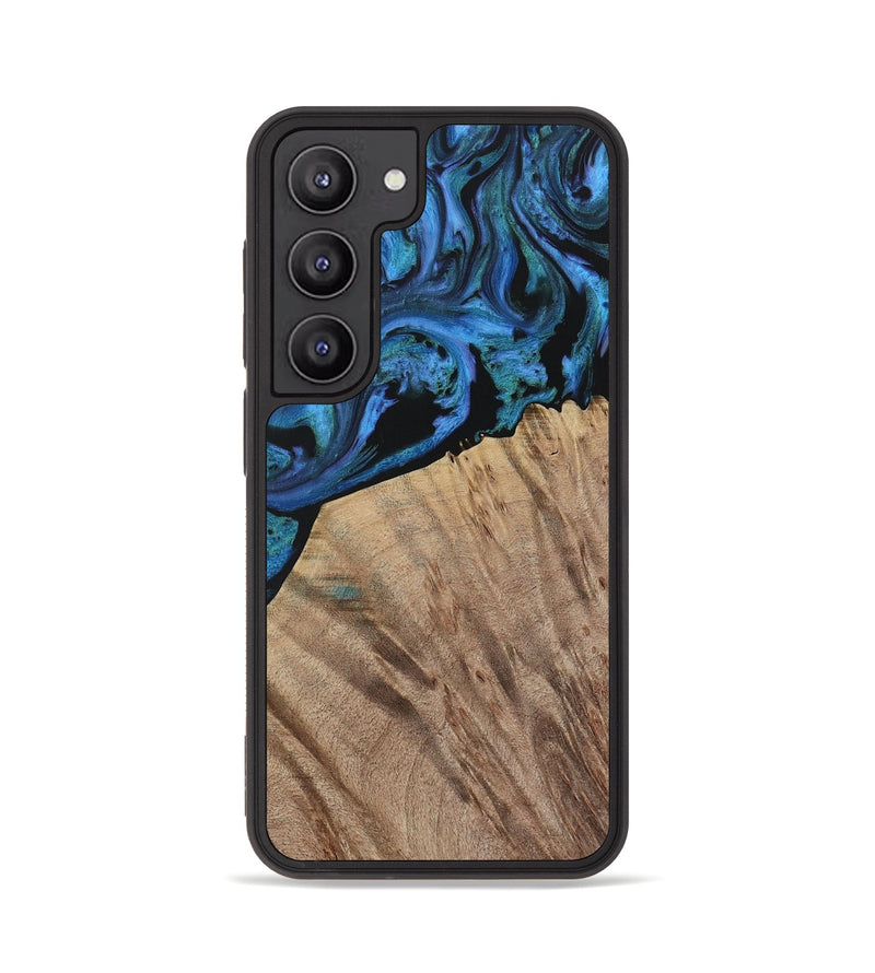 Galaxy S23 Wood Phone Case - Flying (Blue, 730874)