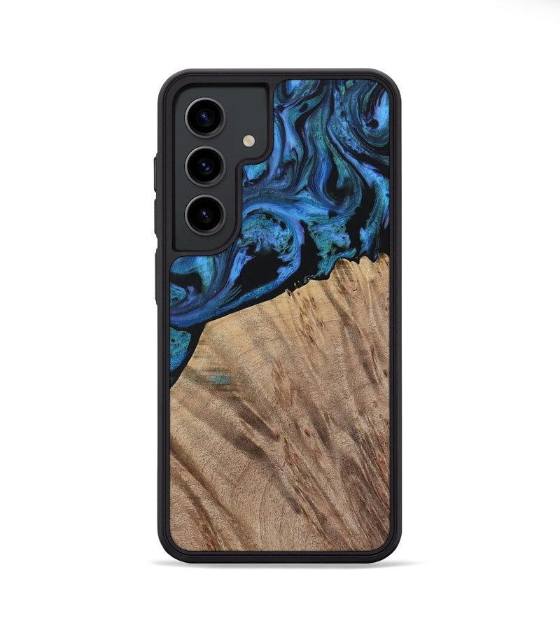 Galaxy S24 Wood Phone Case - Flying (Blue, 730874)