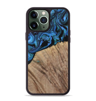 iPhone 13 Pro Max Wood Phone Case - Flying (Blue, 730874)