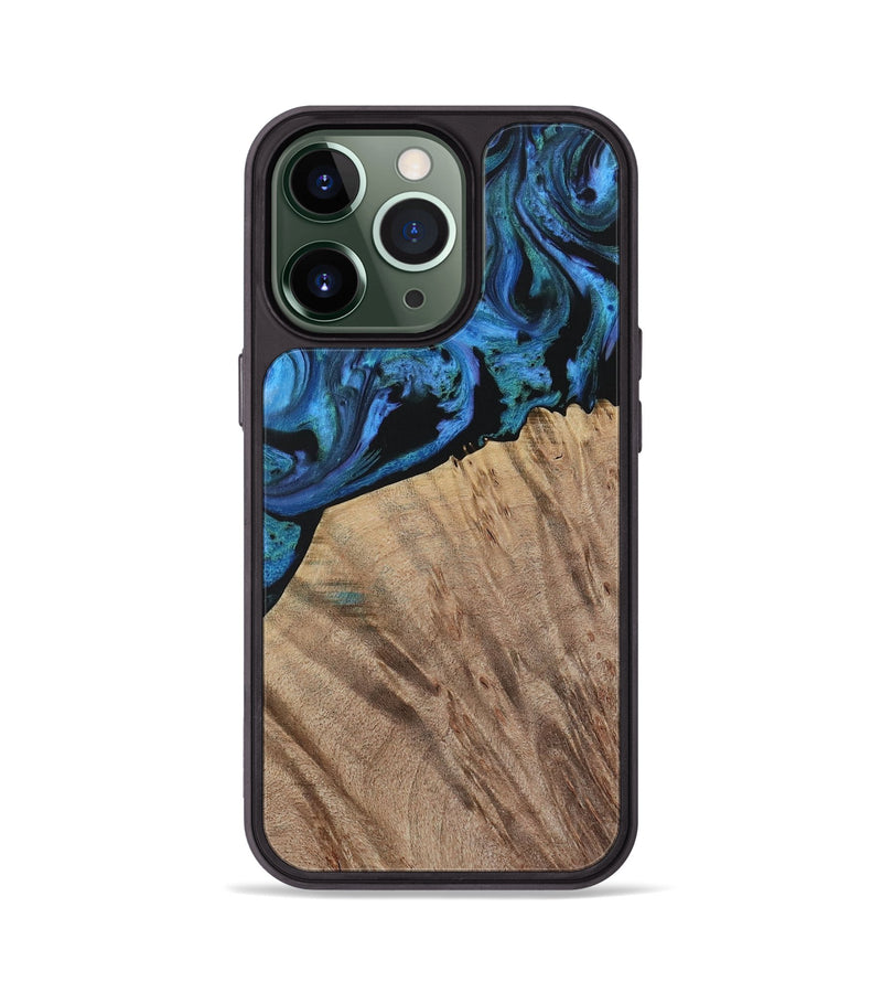 iPhone 13 Pro Wood Phone Case - Flying (Blue, 730874)