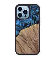 iPhone 14 Pro Max Wood Phone Case - Flying (Blue, 730874)