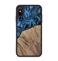 iPhone Xs Max Wood Phone Case - Flying (Blue, 730874)