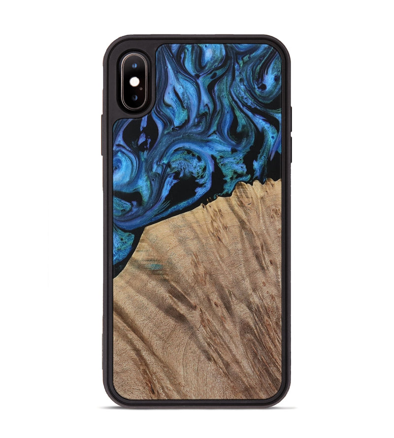 iPhone Xs Max Wood Phone Case - Flying (Blue, 730874)