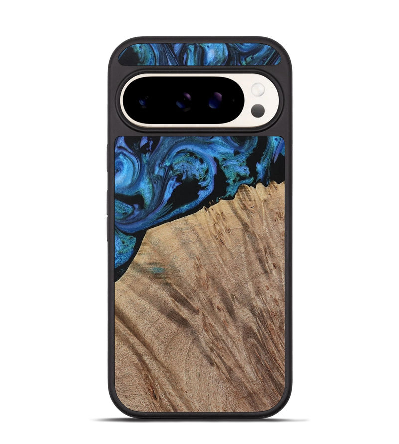 Pixel 9 Wood Phone Case - Flying (Blue, 730874)