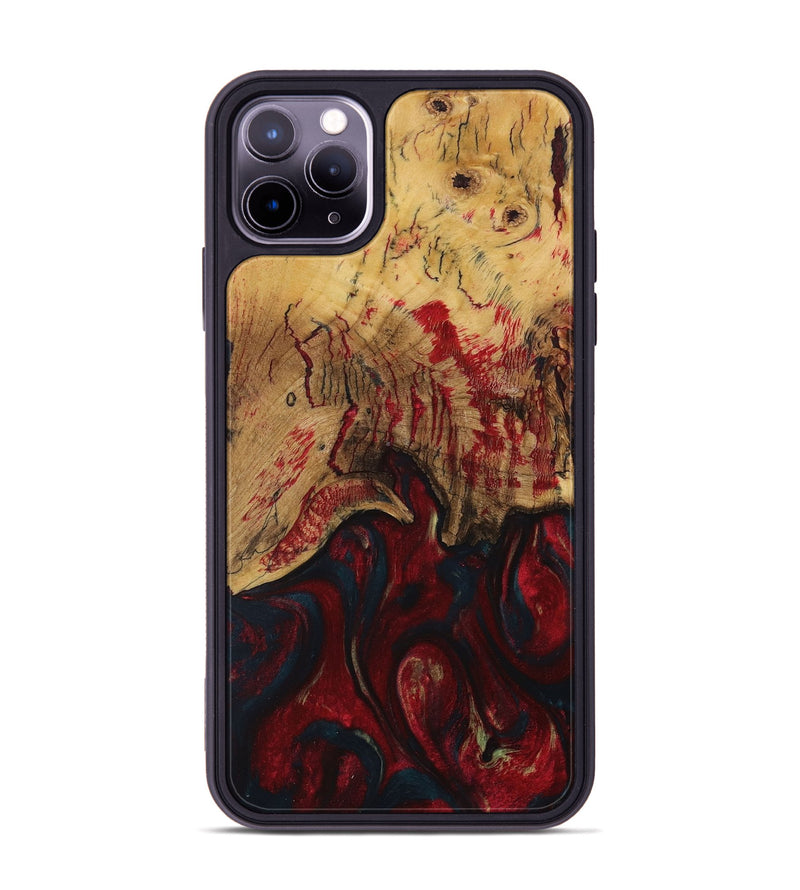 iPhone 11 Pro Max Wood Phone Case - Emelda (Red, 730882)