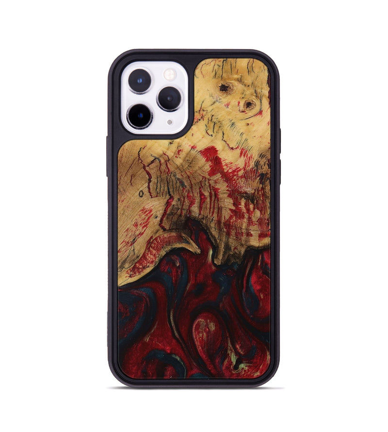 iPhone 11 Pro Wood Phone Case - Emelda (Red, 730882)