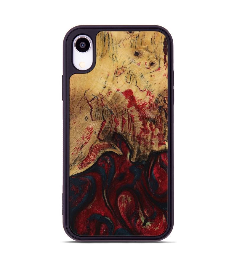 iPhone Xr Wood Phone Case - Emelda (Red, 730882)