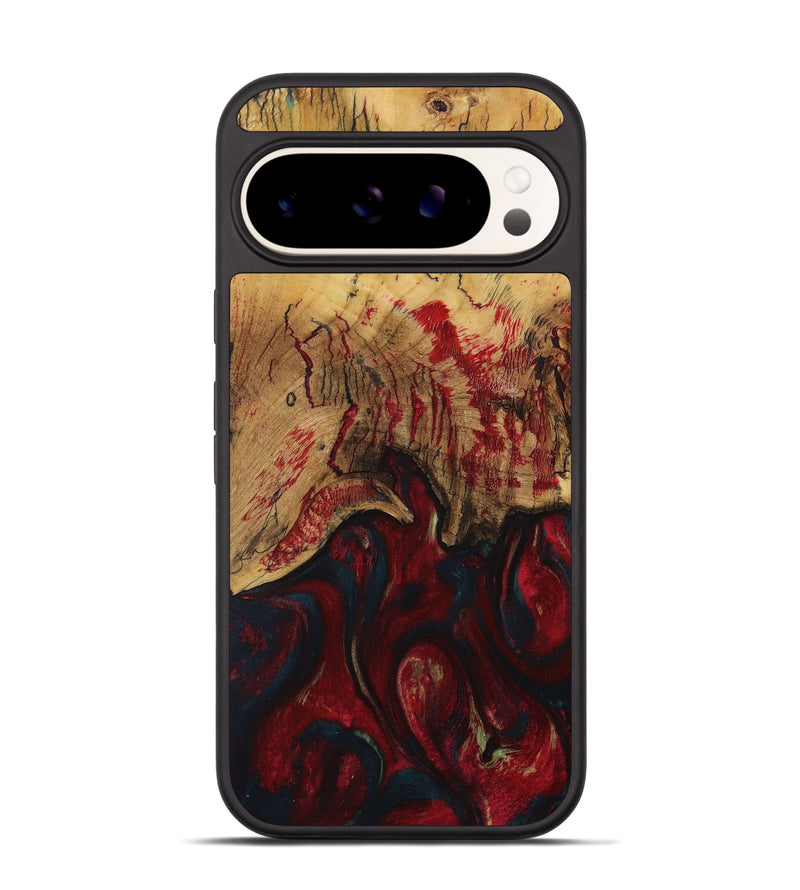 Pixel 9 Pro Wood Phone Case - Emelda (Red, 730882)