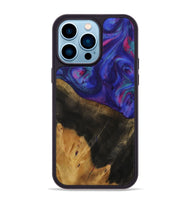 iPhone 14 Pro Max Wood Phone Case - Livvy (Purple, 730885)