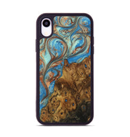 iPhone Xr Wood Phone Case - Shafter (Teal & Gold, 730888)