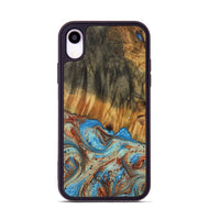 iPhone Xr Wood Phone Case - Azaria (Teal & Gold, 730889)