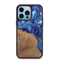 iPhone 14 Pro Max Wood Phone Case - Rodi (Blue, 730894)