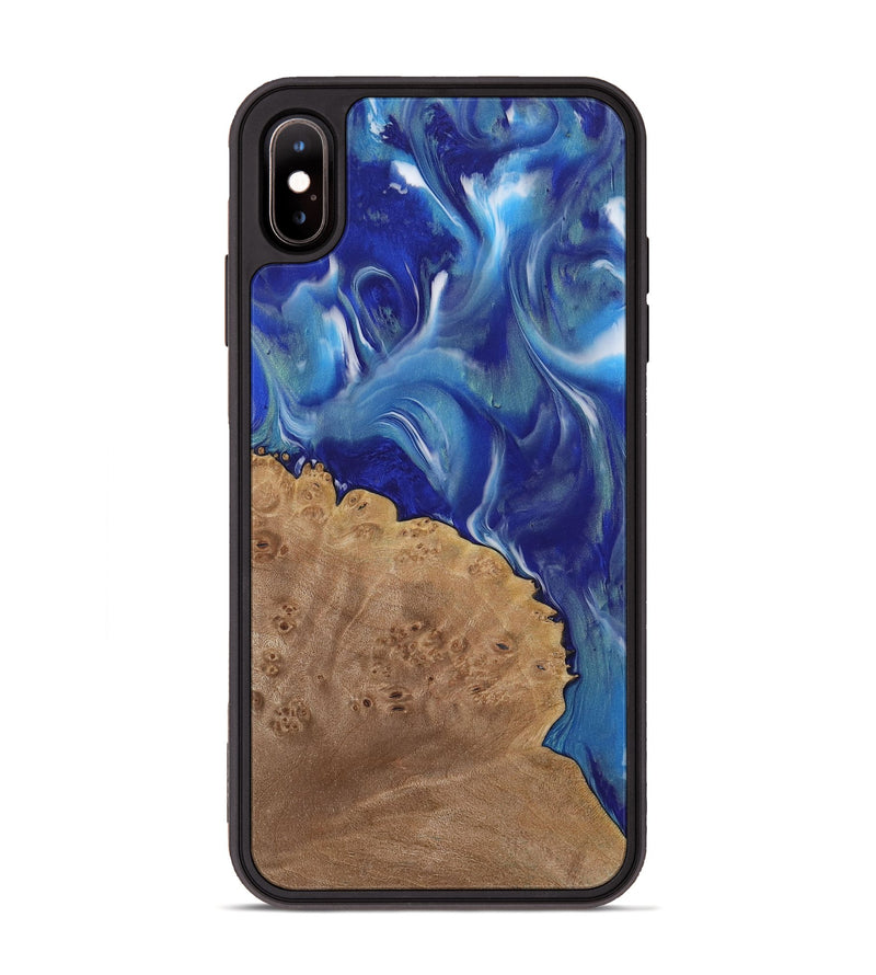 iPhone Xs Max Wood Phone Case - Rodi (Blue, 730894)