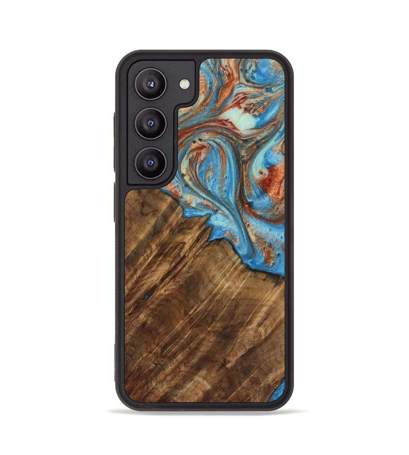 Galaxy S23 Wood Phone Case - Ibrahim (Teal & Gold, 730898)