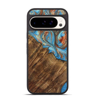 Pixel 9 Wood Phone Case - Ibrahim (Teal & Gold, 730898)