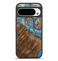 Pixel 9 Pro XL Wood Phone Case - Ibrahim (Teal & Gold, 730898)