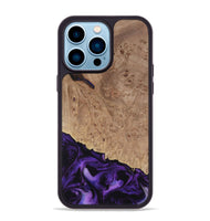 iPhone 14 Pro Max Wood Phone Case - Tido (Purple, 730902)