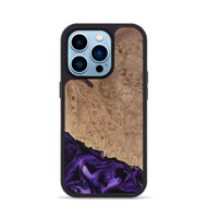 iPhone 14 Pro Wood Phone Case - Tido (Purple, 730902)