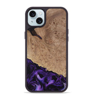 iPhone 15 Plus Wood Phone Case - Tido (Purple, 730902)