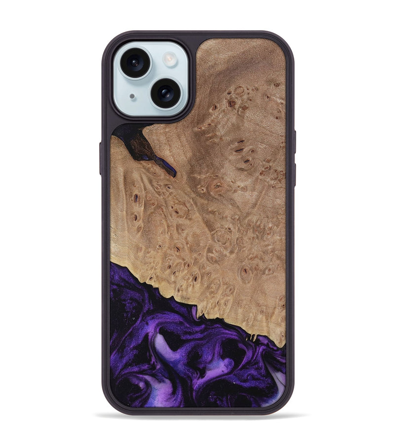 iPhone 15 Plus Wood Phone Case - Tido (Purple, 730902)