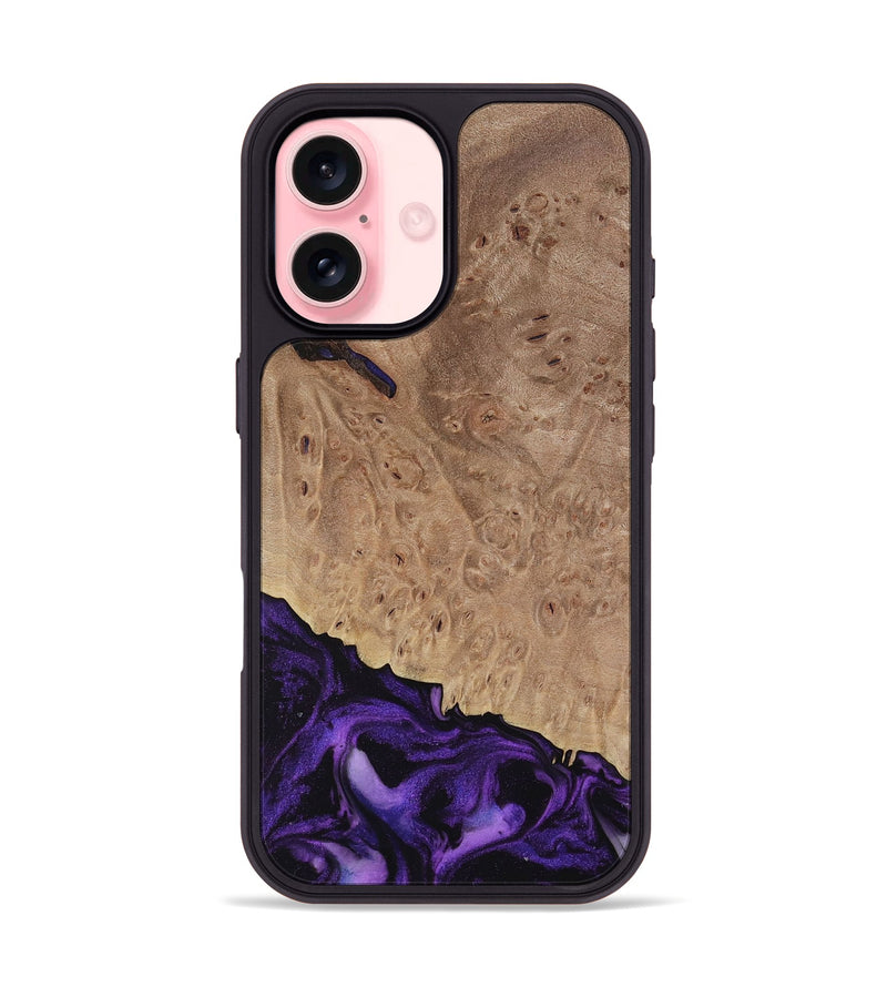 iPhone 16 Wood Phone Case - Tido (Purple, 730902)