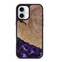 iPhone 16 Plus Wood Phone Case - Tido (Purple, 730902)