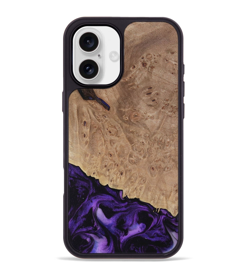 iPhone 16 Plus Wood Phone Case - Tido (Purple, 730902)