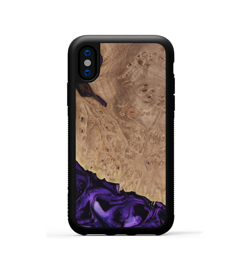 iPhone Xs Wood Phone Case - Tido (Purple, 730902)