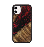 iPhone 11 Wood Phone Case - Evvy (Red, 730907)