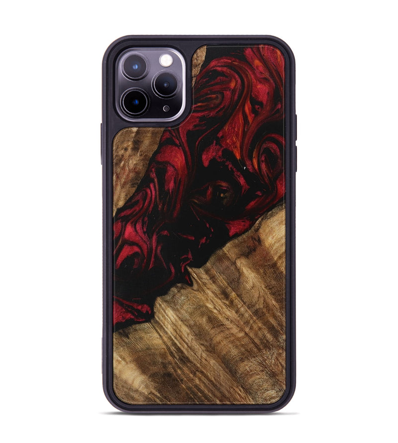 iPhone 11 Pro Max Wood Phone Case - Evvy (Red, 730907)