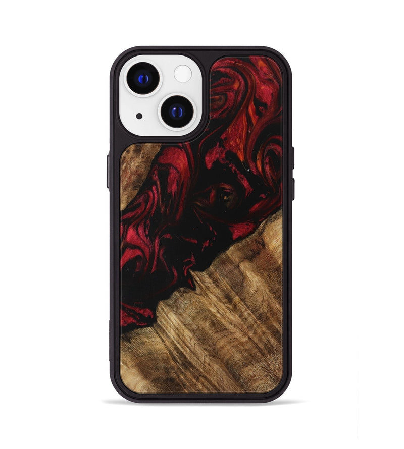 iPhone 13 Wood Phone Case - Evvy (Red, 730907)