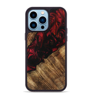 iPhone 14 Pro Max Wood Phone Case - Evvy (Red, 730907)