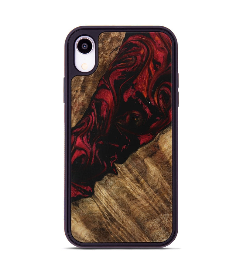 iPhone Xr Wood Phone Case - Evvy (Red, 730907)