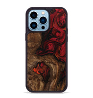 iPhone 14 Pro Max Wood Phone Case - Gilbert (Red, 730909)