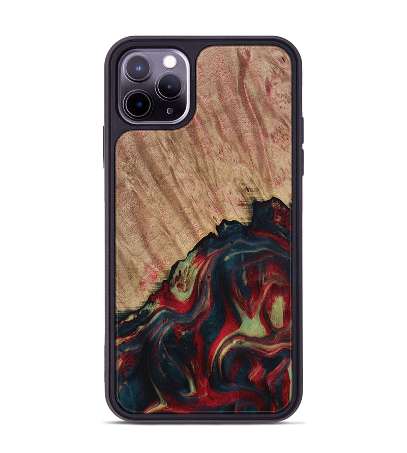 iPhone 11 Pro Max Wood Phone Case - Laron (Red, 730911)