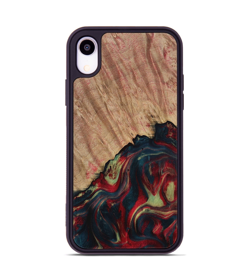 iPhone Xr Wood Phone Case - Laron (Red, 730911)