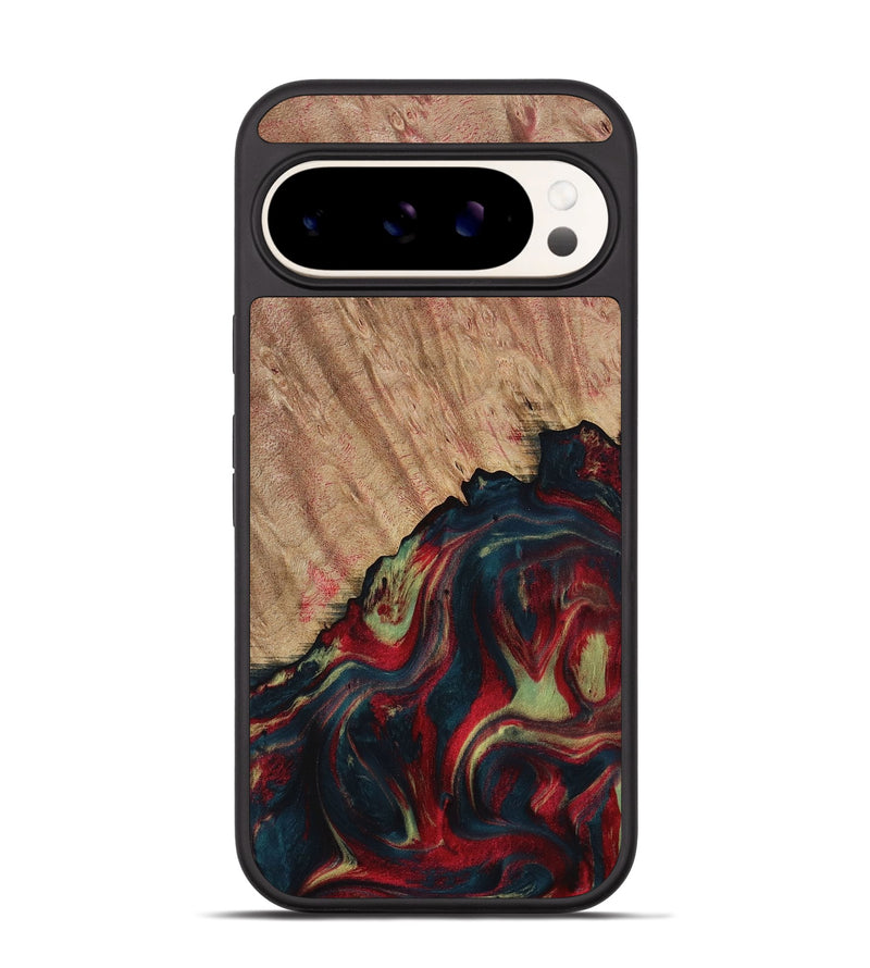 Pixel 9 Wood Phone Case - Laron (Red, 730911)