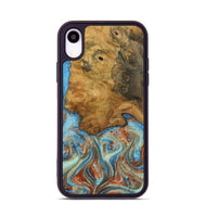 iPhone Xr Wood Phone Case - Siddie (Teal & Gold, 730912)