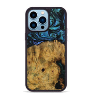 iPhone 14 Pro Max Wood Phone Case - Baines (Blue, 730913)