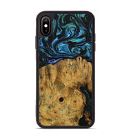 iPhone Xs Max Wood Phone Case - Baines (Blue, 730913)