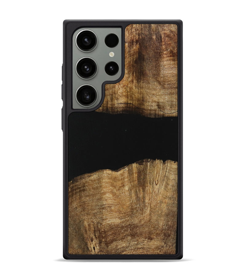 Galaxy S24 Ultra Wood Phone Case - Nelleke (Pure Black, 730916)