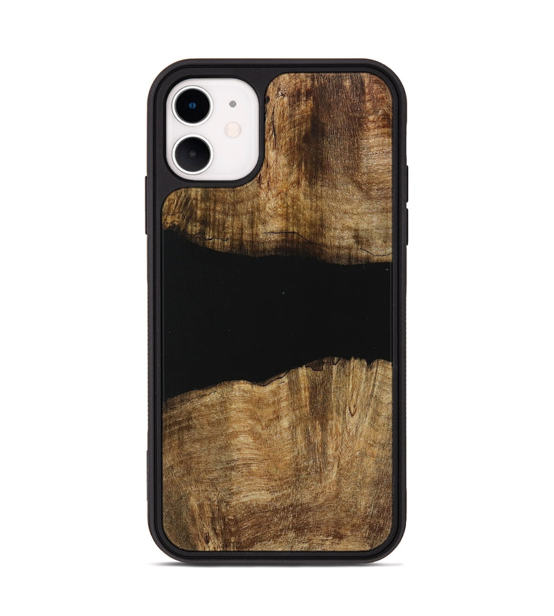 iPhone 11 Wood Phone Case - Nelleke (Pure Black, 730916)